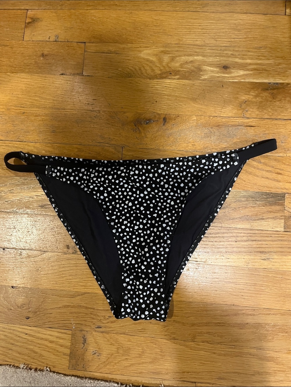 All Saints Black and White Speckled Bikini Bottoms